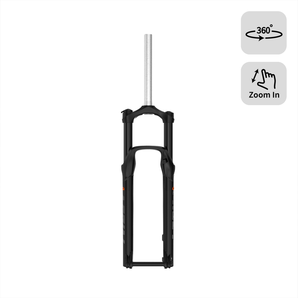 Fourche Suspension Avant RST Gary Pour VTT - Taille Roue 26 Pouces - Course 80 Mm - Inclut Jeu De Direction Et Potence